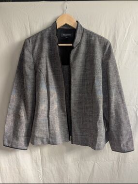 Perceptions Open-Front Collarless Blazer